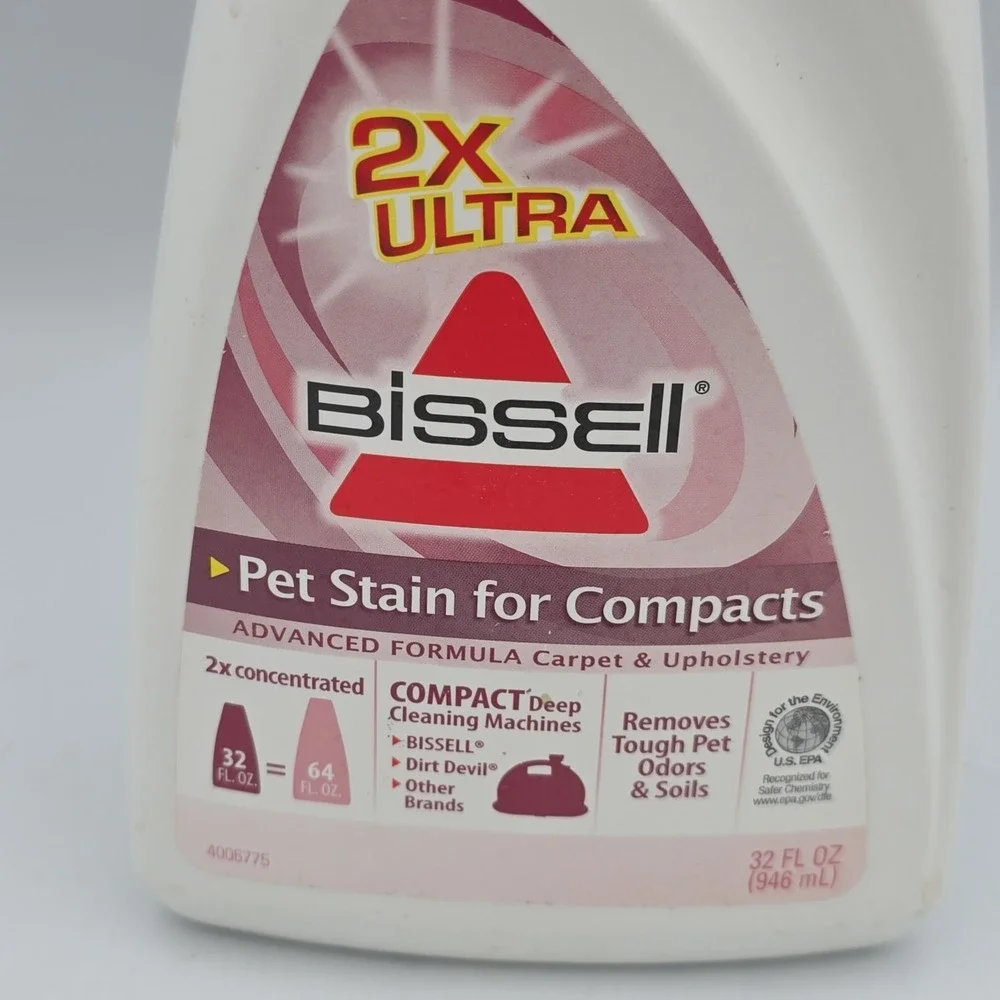 BISSELL 2X Ultra Pet Stain Compact Deep Carpet Cleaning Machine Formula 32oz
